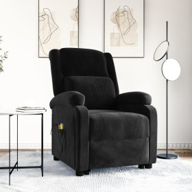 Sillón de masaje elevable terciopelo negro de , Sillones de masaje eléctricos - Ref: Foro24-3124842, Precio: 279,22 €, Descue...