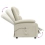 Sillón reclinable eléctrico de terciopelo blanco crema de , Sillones - Ref: Foro24-3098402, Precio: 218,14 €, Descuento: -5%%