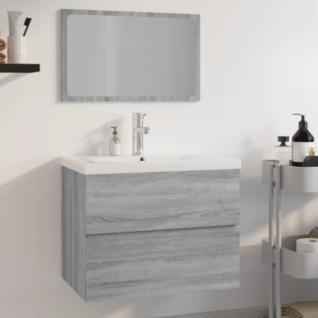 Set de muebles de baño madera contrachapada gris Sonoma de , Muebles de baño - Ref: Foro24-3152877, Precio: 234,22 €, Descuen...