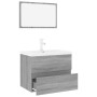 Set de muebles de baño madera contrachapada gris Sonoma de , Muebles de baño - Ref: Foro24-3152877, Precio: 234,22 €, Descuen...