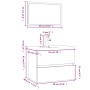 Set de muebles de baño madera contrachapada gris Sonoma de , Muebles de baño - Ref: Foro24-3152877, Precio: 234,22 €, Descuen...