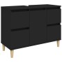 Juego de muebles de baño 3 pzas madera contrachapada negro de , Muebles de baño - Ref: Foro24-3185598, Precio: 202,57 €, Desc...
