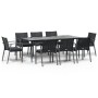Juego comedor jardín 9 piezas y cojines ratán sintético y acero de , Conjuntos de jardín - Ref: Foro24-3186984, Precio: 800,1...