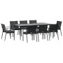 Juego comedor jardín 9 piezas y cojines ratán sintético y acero de , Conjuntos de jardín - Ref: Foro24-3186984, Precio: 800,1...