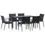 Juego comedor jardín 7 piezas y cojines ratán sintético y acero de , Conjuntos de jardín - Ref: Foro24-3186992, Precio: 561,8...