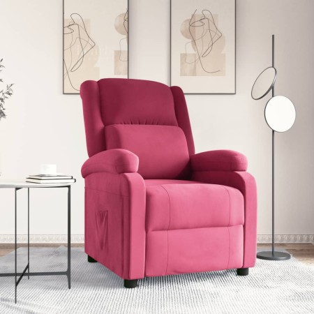 Sillón reclinable de terciopelo rojo tinto de , Sillones - Ref: Foro24-342404, Precio: 184,27 €, Descuento: %