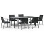 Juego comedor jardín 7 piezas y cojines ratán sintético y acero de , Conjuntos de jardín - Ref: Foro24-3186999, Precio: 626,3...