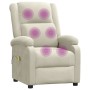 Sillón de masaje de terciopelo blanco crema | Foro24.es | Tu tienda online para hogar, jardín y más Foro24.es