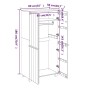 Armario HAMAR madera maciza de pino blanco 89x50x180 cm de , Armarios roperos - Ref: Foro24-340481, Precio: 261,01 €, Descuen...
