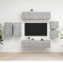 Set muebles de salón TV 8 pzas madera ingeniería gris hormigón de , Muebles TV - Ref: Foro24-3079124, Precio: 218,71 €, Descu...