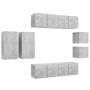 Set muebles de salón TV 8 pzas madera ingeniería gris hormigón de , Muebles TV - Ref: Foro24-3079124, Precio: 218,71 €, Descu...