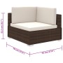 Set muebles de jardín 6 piezas y cojines ratán sintético marrón de , Conjuntos de jardín - Ref: Foro24-41268, Precio: 488,15 ...
