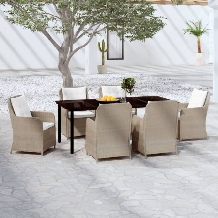 Juego de comedor de jardín 7 piezas marrón de , Conjuntos de jardín - Ref: Foro24-3099557, Precio: 1,00 €, Descuento: %
