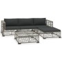 Set de muebles de jardín 5 pzas y cojines ratán sintético gris de , Conjuntos de jardín - Ref: Foro24-46813, Precio: 399,35 €...