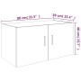 Armario de pared madera de ingeniería gris Sonoma 80x39x40 cm de , Estantes y estanterías - Ref: Foro24-815514, Precio: 60,35...