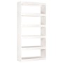 Estantería/divisor de espacios madera pino blanco 80x30x167,4cm de , Librerías y estanterías - Ref: Foro24-808199, Precio: 10...