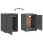 Armario de pared de madera maciza de pino gris 30x30x40 cm de , Estantes y estanterías - Ref: Foro24-813479, Precio: 27,62 €,...