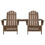Sillas Adirondack de jardín y mesita madera maciza abeto marrón de , Sillas de jardín - Ref: Foro24-310069, Precio: 159,42 €,...