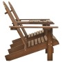 Sillas Adirondack de jardín y mesita madera maciza abeto marrón de , Sillas de jardín - Ref: Foro24-310069, Precio: 159,42 €,...
