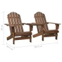 Sillas Adirondack de jardín y mesita madera maciza abeto marrón de , Sillas de jardín - Ref: Foro24-310069, Precio: 159,42 €,...