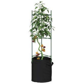 Tutores para tomates con bolsa 8 uds de acero y PP 116 cm en Soportes para macetas | Comprar online en Foru.es