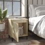 Mesita de noche y patas de metal roble Sonoma 40x30x50 cm de , Mesitas de noche - Ref: Foro24-805839, Precio: 34,00 €, Descue...
