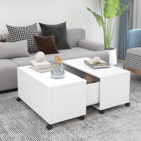 Mesa de centro madera contrachapada blanco 75x75x38 cm de , Mesas de centro - Ref: Foro24-806867, Precio: 74,39 €, Descuento:...