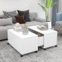 Mesa de centro madera contrachapada blanco 75x75x38 cm de , Mesas de centro - Ref: Foro24-806867, Precio: 74,39 €, Descuento:...