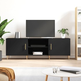 Mueble para TV madera de ingeniería negro 150x30x50 cm de , Muebles TV - Ref: Foro24-829085, Precio: 112,74 €, Descuento: %