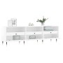 Mueble de TV madera contrachapada blanco brillo 150x30x44,5 cm de , Muebles TV - Ref: Foro24-831262, Precio: 103,21 €, Descue...