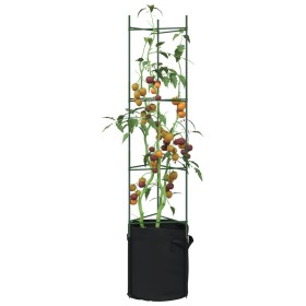 Tutores para tomates con bolsa 8 uds de acero y PP 154 cm en Soportes para macetas | Comprar online en Foru.es