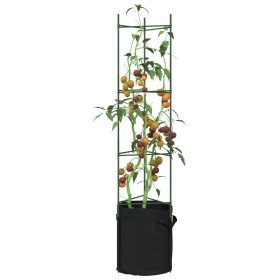Tutores para tomates con bolsa 8 uds de acero y PP 154 cm en Soportes para macetas | Comprar online en Foru.es