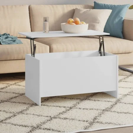 Mesa de centro madera contrachapada blanco 102x55,5x52,5 cm de vidaXL, Mesas de centro - Ref: Foro24-809665, Precio: 57,41 €,...
