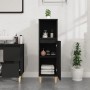 Armario de baño madera contrachapada negro 30x30x100 cm de , Muebles de baño - Ref: Foro24-819805, Precio: 74,68 €, Descuento: %