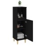Armario de baño madera contrachapada negro 30x30x100 cm de , Muebles de baño - Ref: Foro24-819805, Precio: 74,68 €, Descuento: %