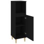 Armario de baño madera contrachapada negro 30x30x100 cm de , Muebles de baño - Ref: Foro24-819805, Precio: 74,68 €, Descuento: %
