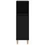 Armario de baño madera contrachapada negro 30x30x100 cm de , Muebles de baño - Ref: Foro24-819805, Precio: 74,68 €, Descuento: %