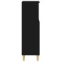 Armario de baño madera contrachapada negro 30x30x100 cm de , Muebles de baño - Ref: Foro24-819805, Precio: 74,68 €, Descuento: %