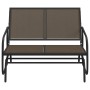Banco mecedora jardín acero y textilene marrón 120,5x76x86,5 cm de , Balancines de jardín - Ref: Foro24-362709, Precio: 126,0...