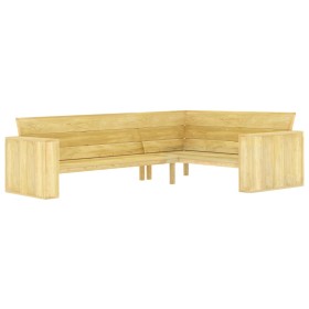 Banco de jardín de madera de pino impregnada 239 cm de , Bancos de jardín - Ref: Foro24-49038, Precio: 456,53 €, Descuento: %