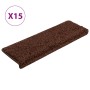 Alfombras de peldaños de escalera 15 uds marrón 65x21x4 cm de , Alfombrillas para escalones - Ref: Foro24-134578, Precio: 93,...