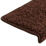 Alfombras de peldaños de escalera 15 uds marrón 65x21x4 cm de , Alfombrillas para escalones - Ref: Foro24-134578, Precio: 93,...