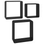Estantes cubo de pared 3 unidades MDF negro de , Estantes y estanterías - Ref: Foro24-323953, Precio: 46,26 €, Descuento: -5%%