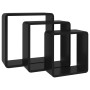 Estantes cubo de pared 3 unidades MDF negro de , Estantes y estanterías - Ref: Foro24-323953, Precio: 46,26 €, Descuento: -5%%