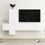 Set de muebles de salón TV 5 piezas madera de ingeniería blanco de , Muebles TV - Ref: Foro24-3078653, Precio: 164,35 €, Desc...