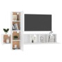 Set de muebles de salón TV 5 piezas madera de ingeniería blanco de , Muebles TV - Ref: Foro24-3078653, Precio: 164,35 €, Desc...