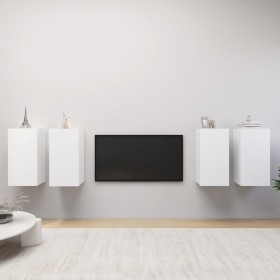 Muebles de salón 4 uds madera ingeniería blanco 30,5x30x60 cm de , Muebles TV - Ref: Foro24-3078740, Precio: 132,11 €, Descue...