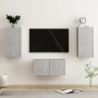 Set de muebles de salón 3 pzas madera ingeniería gris hormigón de , Muebles TV - Ref: Foro24-3079077, Precio: 87,75 €, Descue...