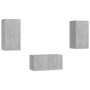 Set de muebles de salón 3 pzas madera ingeniería gris hormigón de , Muebles TV - Ref: Foro24-3079077, Precio: 87,75 €, Descue...