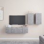 Set de muebles de salón 4 pzas madera ingeniería gris hormigón de , Muebles TV - Ref: Foro24-3079105, Precio: 121,12 €, Descu...